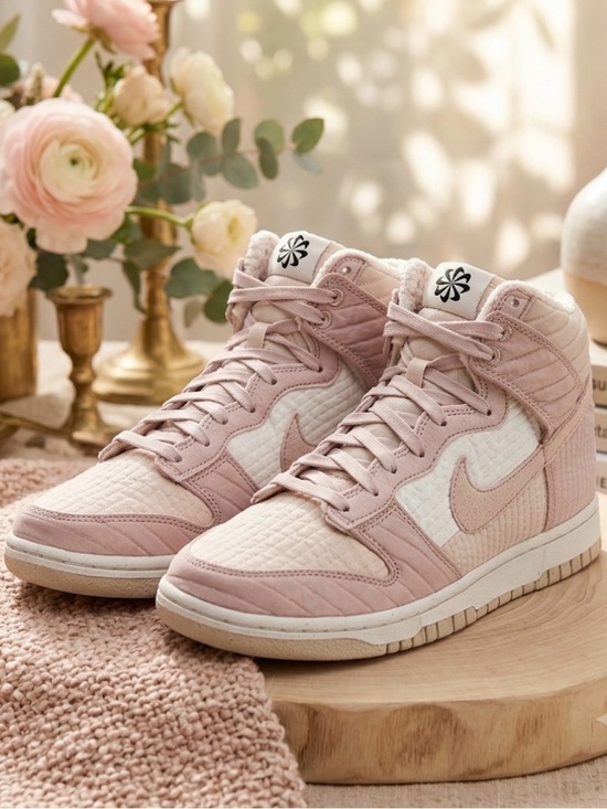 Nike Shoes - Dunk High Next Nature "Toasty - Pink Oxford" sneakers